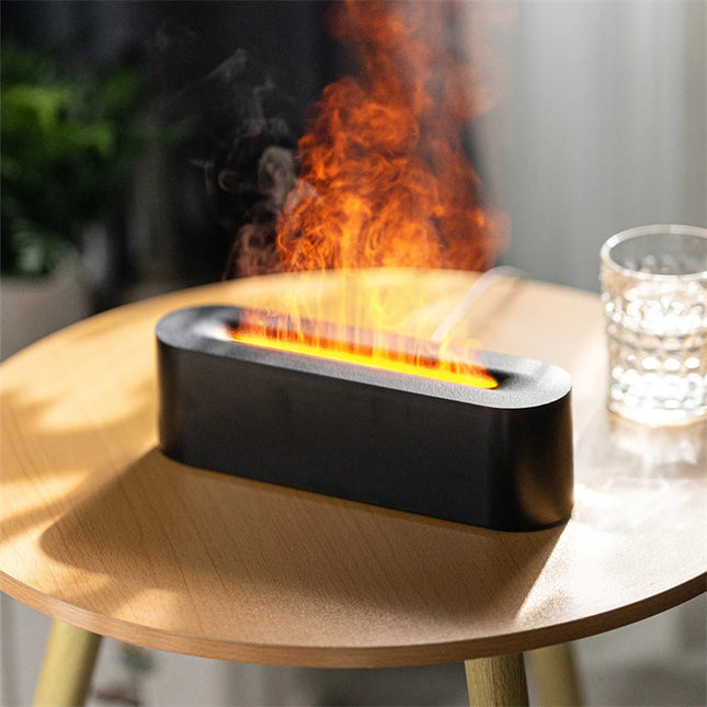 Flame LED Aroma Diffuser  Humidifier oil lamp