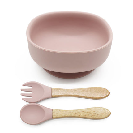 All Silicone Drop-proof Square Suction Cup Bowl Food Supplement Bowl