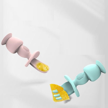 Training Food Supplement Baby Silicone Spoon And Fork Set