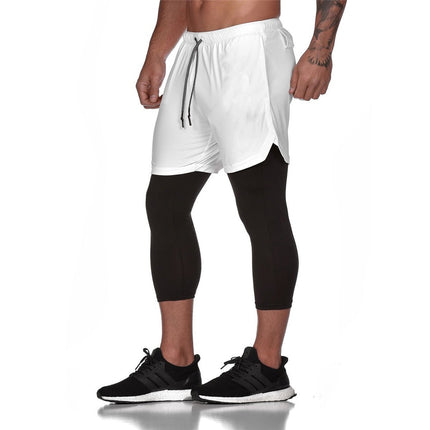 2 in 1 Running Shorts Mens Leggings and shorts