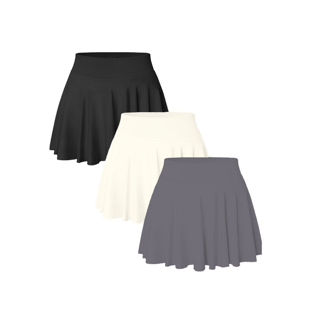 3PACK Seamless Tennis Shorts Skirt For Women