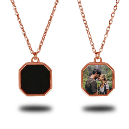 Metal Geometric Block Hot Activated Magic Necklace