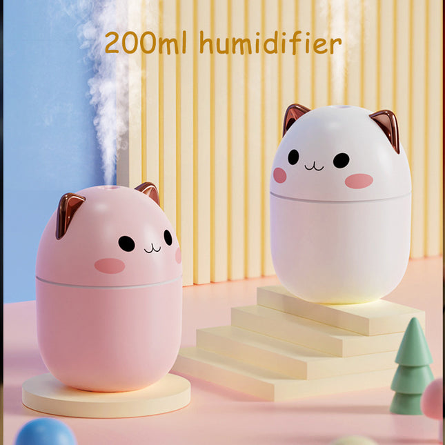 Cute Cat USB Humidifier with LED Light