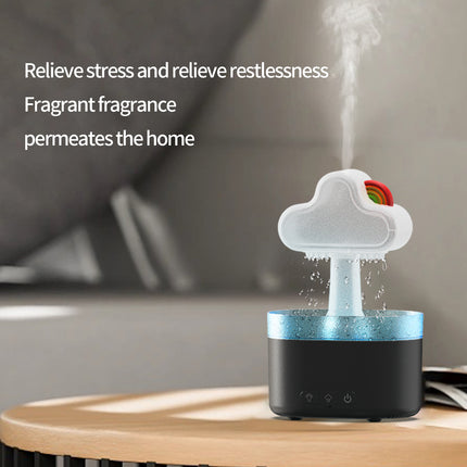Rainbow LED Ultrasonic Humidifier – 500ML Cool Mist Aroma Diffuser