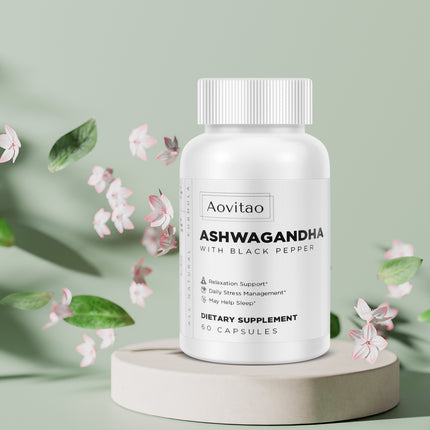 Ashwagandha Supplements Capsules Vegan Stress Relief Immune Support Supplement Balanced Energy Levels And Mood Organic