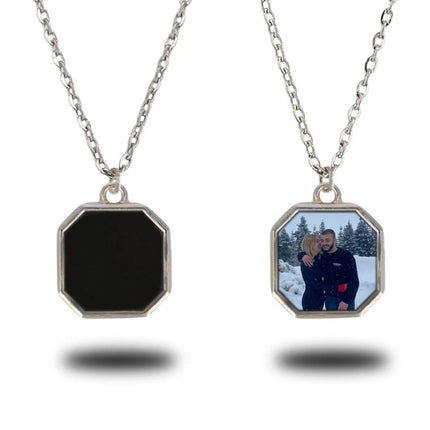 Metal Geometric Block Hot Activated Magic Necklace