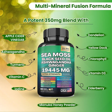 Seaweed Capsules  60 Capsules Per Bottle