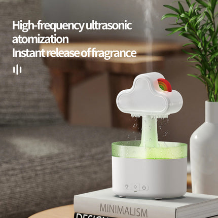 Rainbow LED Ultrasonic Humidifier – 500ML Cool Mist Aroma Diffuser