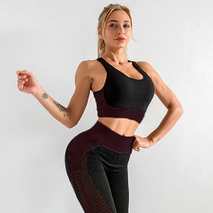 Womens Sportswear Crop Top bra Fitness High Waist Leggings