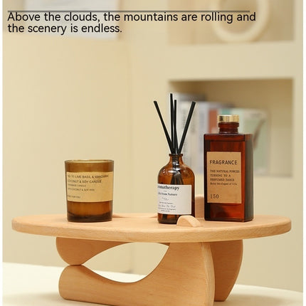 Customized Wooden Table Shelf Perfume Cup Skin Care Products Wooden Storage Rack Home Solid Wood Display Stand
