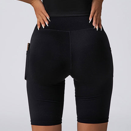 3 Pack Biker Shorts With Pockets High Waist Tummy Control Running Workout Polymide Gym Volleyball Yoga Shorts
