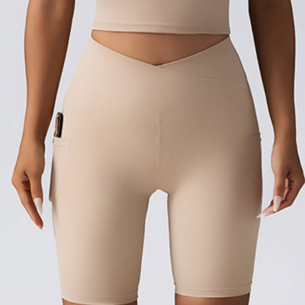 2 Pack High Waist Biker Shorts For Women-Workout Yoga Shorts Running Summer Soft Pants With Pockets