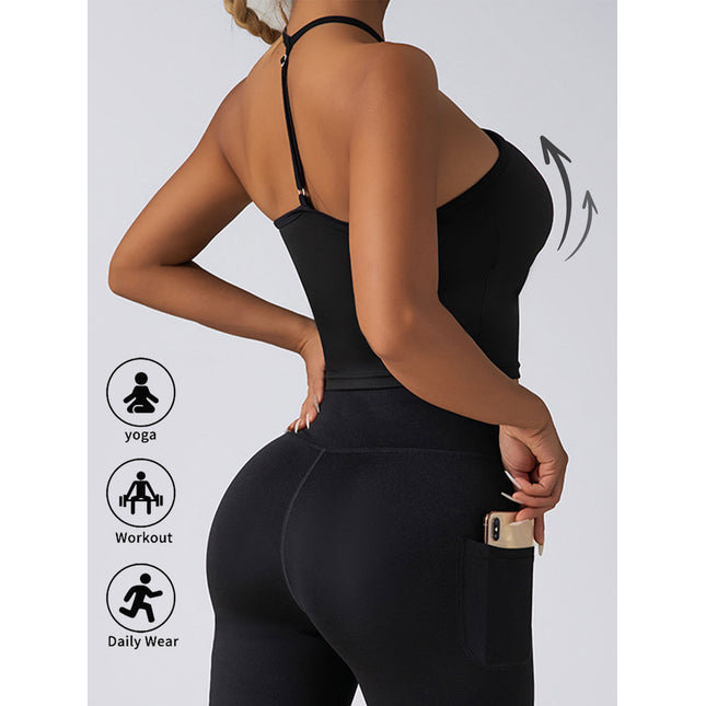 Crop Top With Built In Pads Sports Bras For Women