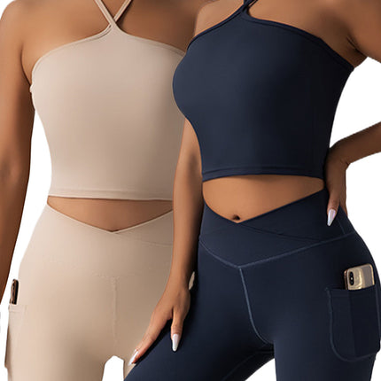 2 Pieces Sports Bra Athletic Running Sports Bra