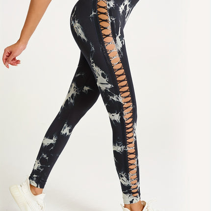 5 Pack Women's Tie-Dye Cutout Yoga Pants High-Waisted Leggings Women's Tie-Dye Leggings,, Leggings Women High Waisted Seamless Workout Leggings Gym Booty Tights Tummy Control Yoga Pants