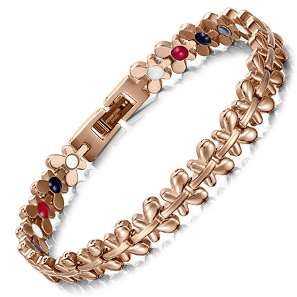 Lady magnetic pure titanium health bracelet