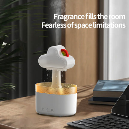 Rainbow LED Ultrasonic Humidifier – 500ML Cool Mist Aroma Diffuser