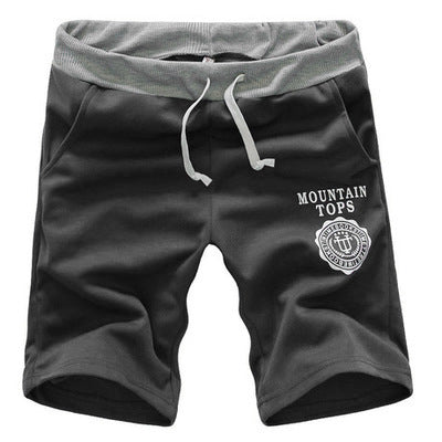 New fashion solid color men's five-pants Korean version of the comfortable large size tethered sweatpants