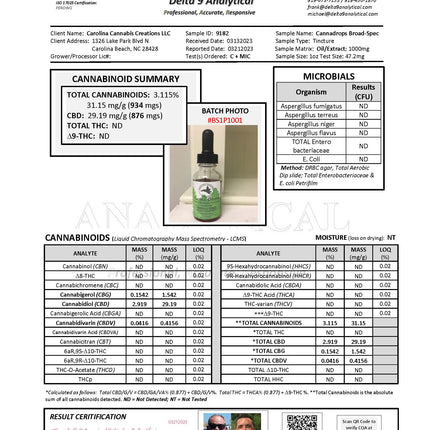 Canna Drops broad spectrum Daily Support 1000mg tincture