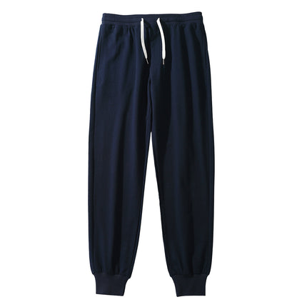 Men's Cotton Sports Casual Pants Drawstring Loose Slimming