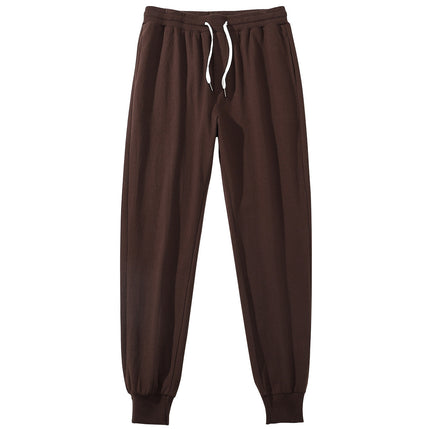 Men's Cotton Sports Casual Pants Drawstring Loose Slimming