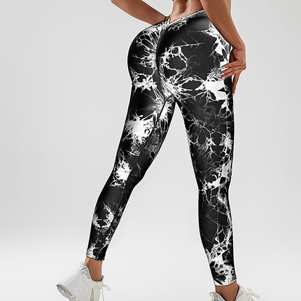 4 Pack Women's Scrunch Workout Leggings, High Waisted Butt Lifting Tie-dye V Back Waist Seamless Gym Yoga Leggings, Workout Leggings For Women Jada Leggings