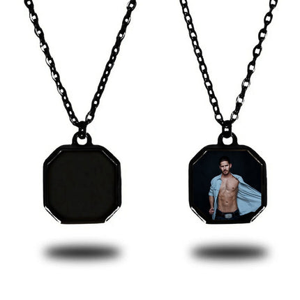 Metal Geometric Block Hot Activated Magic Necklace
