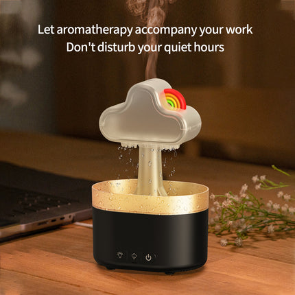 Rainbow LED Ultrasonic Humidifier – 500ML Cool Mist Aroma Diffuser