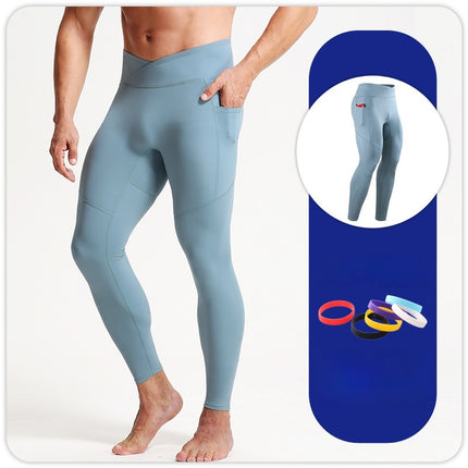 Men's Autumn And Winter Cross High Top Sports Tight Trousers