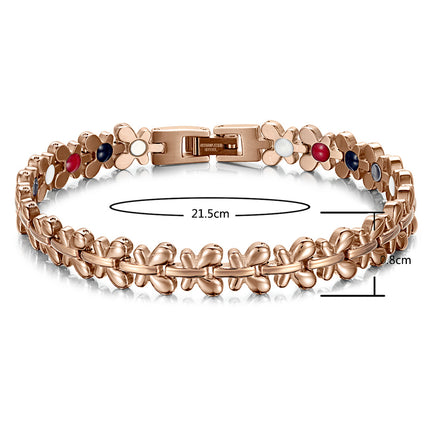 Lady magnetic pure titanium health bracelet