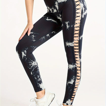 5 Pack Women's Tie-Dye Cutout Yoga Pants High-Waisted Leggings Women's Tie-Dye Leggings,, Leggings Women High Waisted Seamless Workout Leggings Gym Booty Tights Tummy Control Yoga Pants
