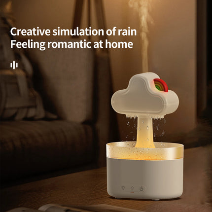 Rainbow LED Ultrasonic Humidifier – 500ML Cool Mist Aroma Diffuser