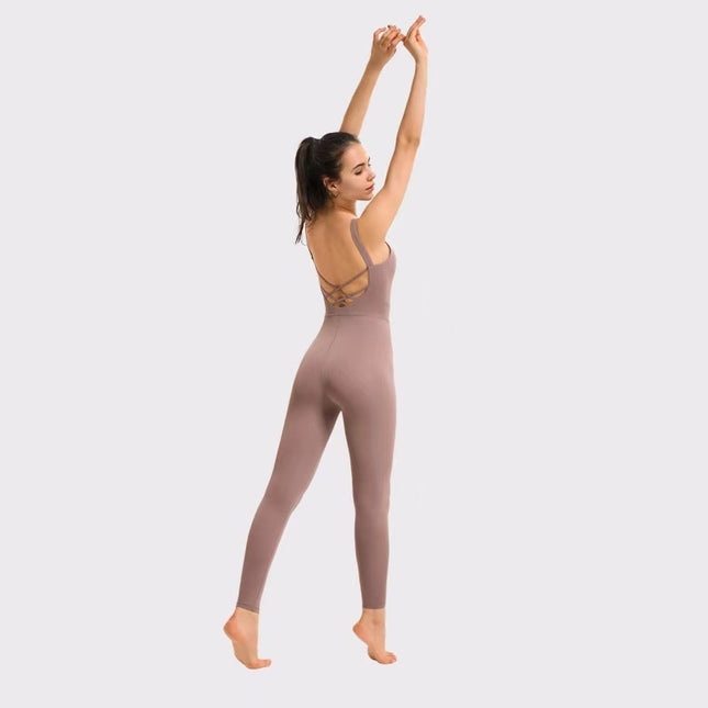 Body Training Womens Beauty Back Nude Ballet Dance Fitness Clothes