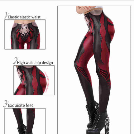 Digital Printing Leggings Women's Elastic Fitness Women