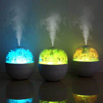 Rabbit USB Humidifier with Preserved Flower Design