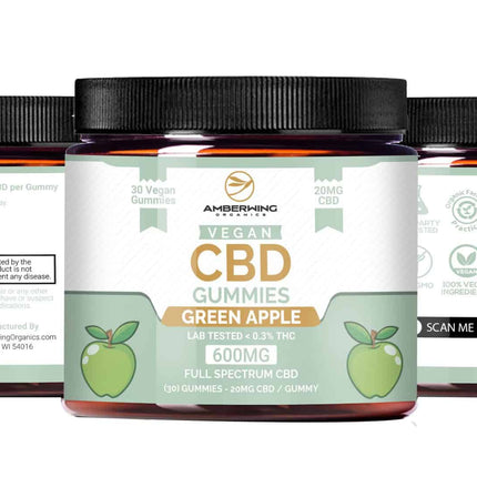 Full Spectrum Vegan CBD Gummies – Green Apple