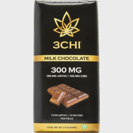 3Chi: Delta 9 THC/CBD Milk Chocolate Bar 300mg