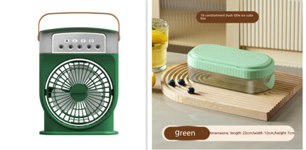 Portable USB Air Cooler with Mist & LED