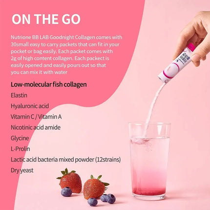 Collagen Supplement Mixed With Berry-flavored Protein