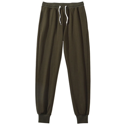 Men's Cotton Sports Casual Pants Drawstring Loose Slimming