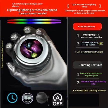 Self-starting Counting Wrist Ball Fitness Gyro Centrifugal Power Badminton Training Grip Ball