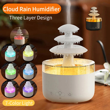 Cloud Mist Aroma Diffuser & USB Humidifier with Colourful LED
