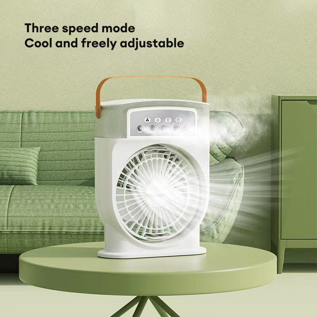 Portable USB Air Cooler with Mist & LED