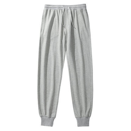 Men's Cotton Sports Casual Pants Drawstring Loose Slimming