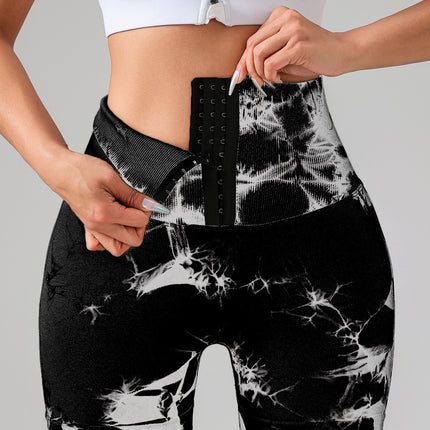 Tie Dye Button Everyday Wear Spring Summer Sports Shorts
