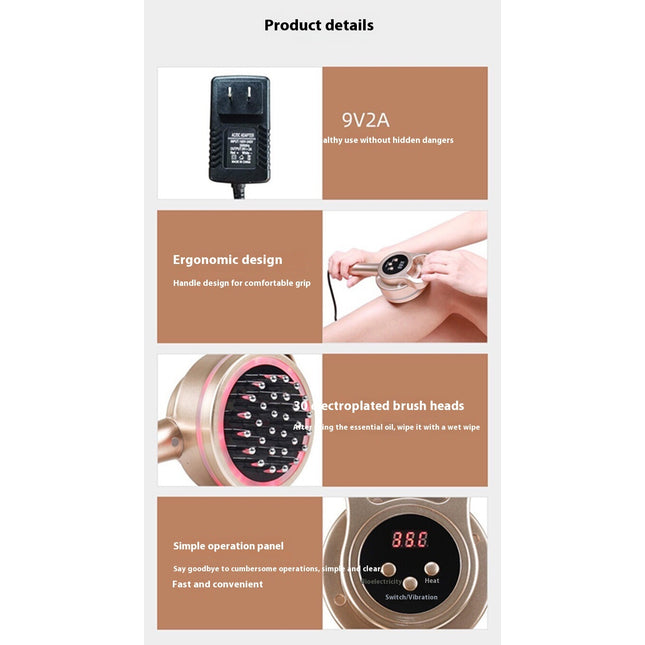 GoldenFlow Meridian Heating Therapy Brush