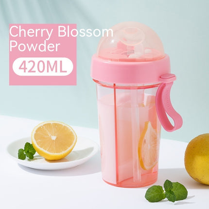 Dual Straw Fruit Tea Cup
