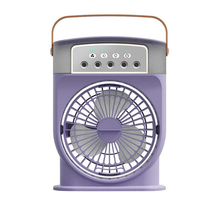 Portable USB Air Cooler with Mist & LED