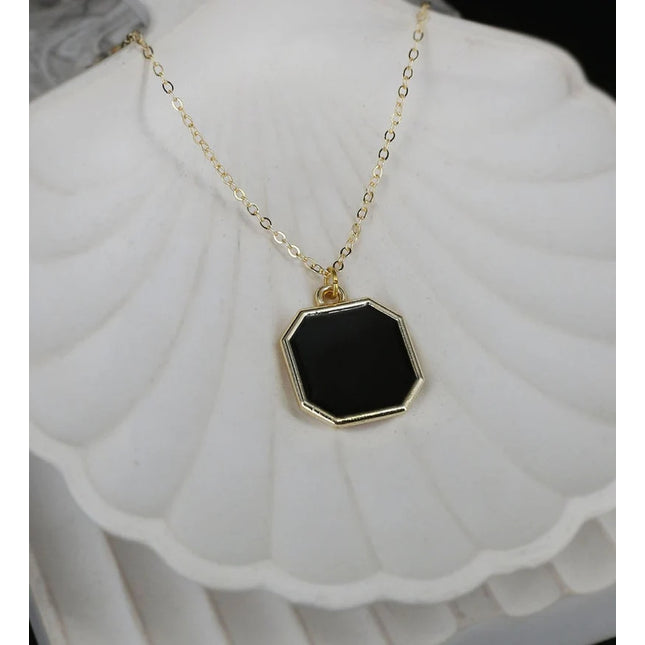 Metal Geometric Block Hot Activated Magic Necklace