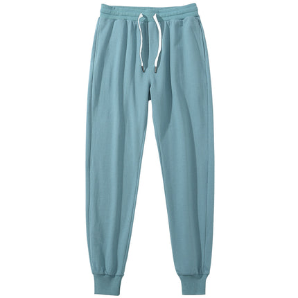 Men's Cotton Sports Casual Pants Drawstring Loose Slimming